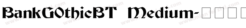 BankG0thicBT Medium字体转换
